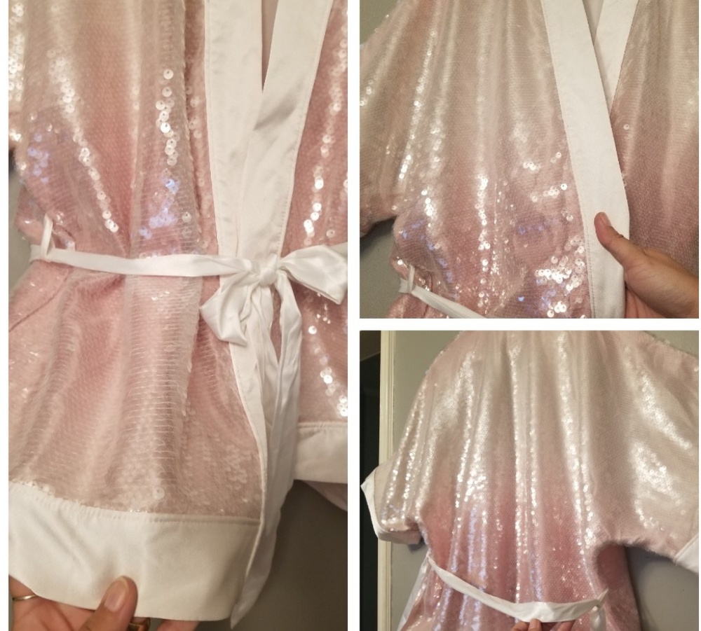 Nwt Victoria's Secret Bridal Ombre Sequin Robe!😲 - Picture 4 of 6